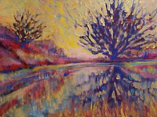 Ethereal Landscape (30 in. x 40 in. acrylic on canvas